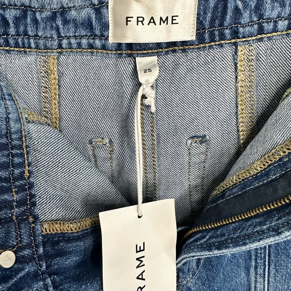 Frame Denim Braided High-Rise Wide-Leg Jeans sz 25 - Picture 8 of 10
